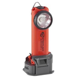 Survivor X ATEX - 230V AC/12V DC  - Lampe coudée rechargeable 250lm Zone 0 avec chargeur - Orange