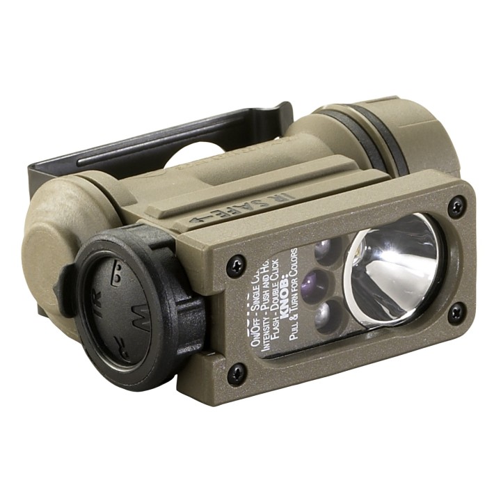 Sidewinder Compact  II Modèle militaire -Leds Blanc, Rouge, Bleu, Infra Rouge Piles CR123A lithium fournies - Boîte