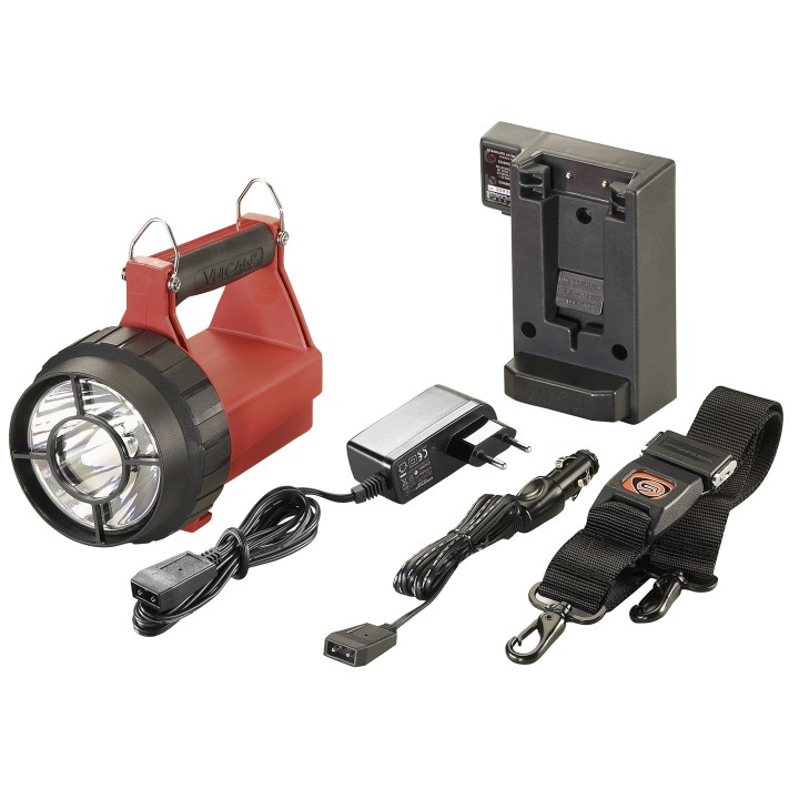 Vulcan ATEX rechargeable 100/120V AC / 12V DC standard système avec sangle d'épaule détache rapide - Orange