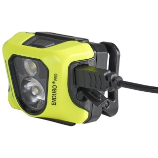Enduro Pro USB - Double faisceau - 200lm - 7h autonomie+ fixation casque + 3M® Dual Lock® - jaune